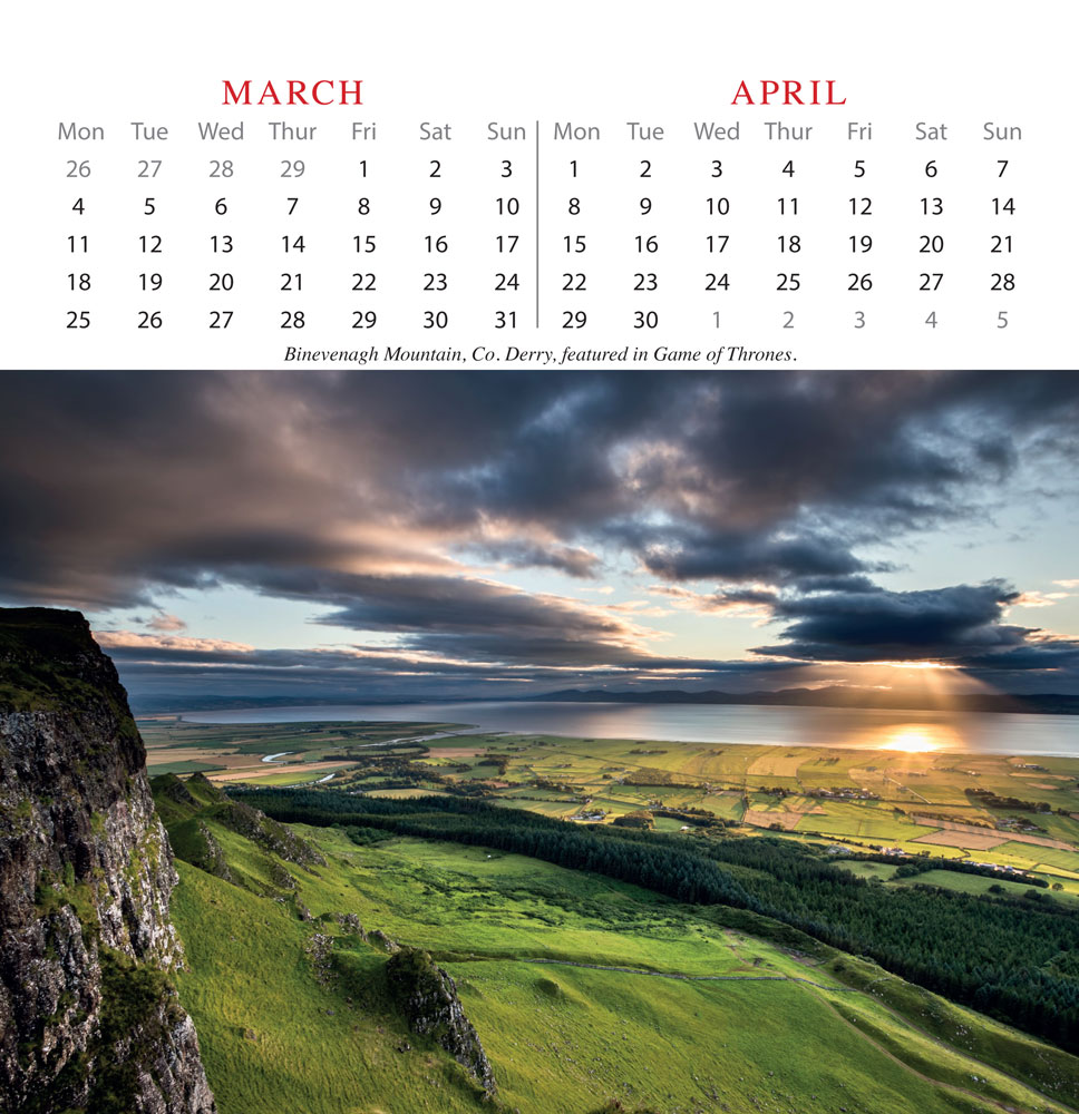 Desk Calendar 2025 Ireland 