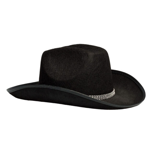 Black Daisy Cowboy Hat - Image 2