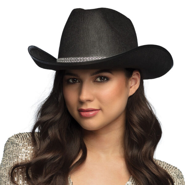 Black Daisy Cowboy Hat - Image 3