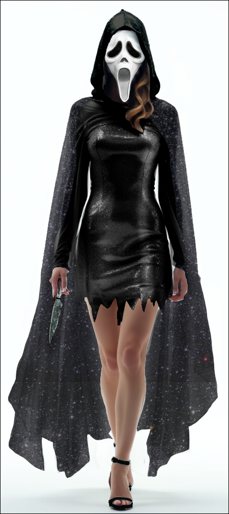 30th Anniversary Ghost FaceĀ® Black Costume (L)