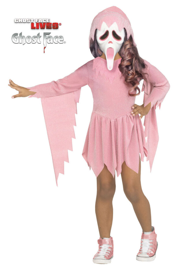 Pastel Pink Ghost Face® Toddler Costume (L)