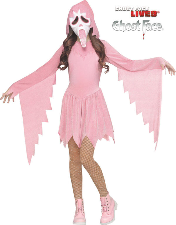 Pastel Pink Ghost Face® Child Costume (L)