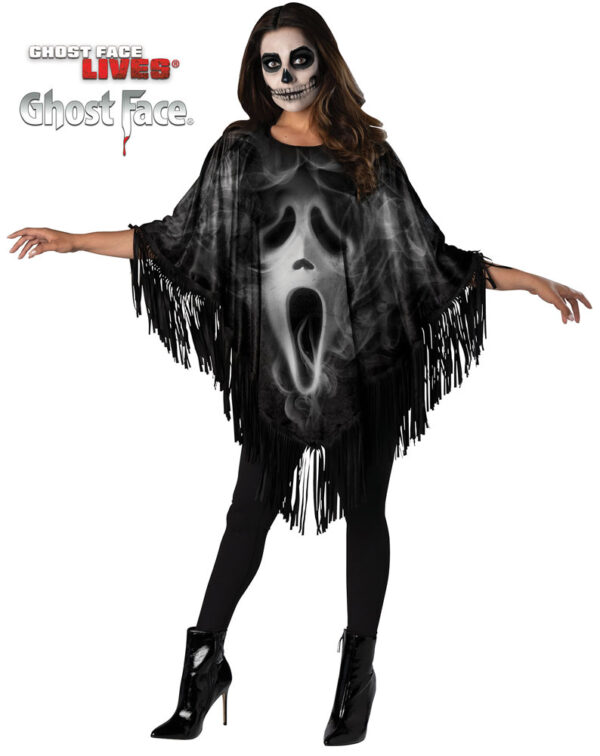 Ghost Face® Fringe Adult Poncho