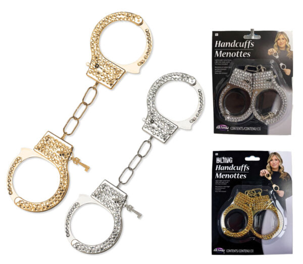 Rhinestone Handcuffs 2 Asst