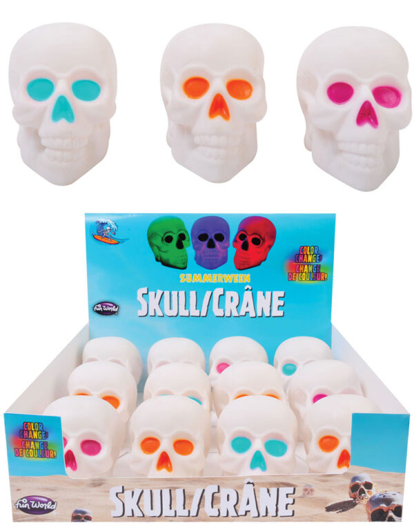 Summerween Colour Change Skull 3 Asst