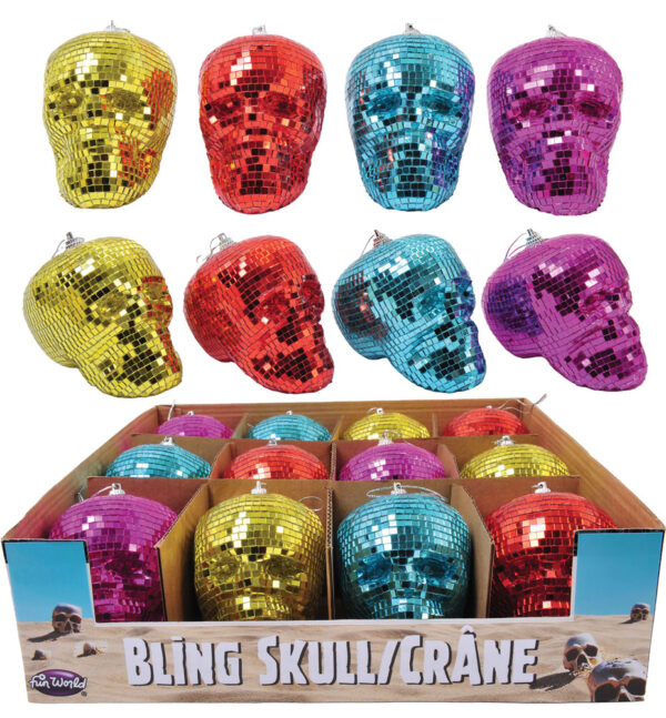 Summerween Bling Skull 4 Asst