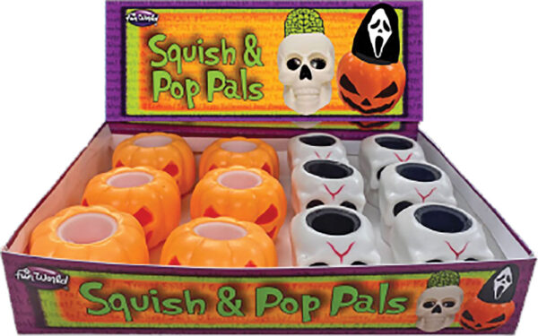 Halloween Squish & Pop Pals 2 Asst