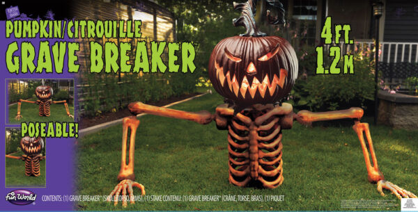 Pumpkin Skeleton Grave Breaker (1.2m)