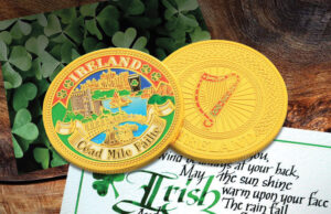 Ireland View Metal Gold Coin