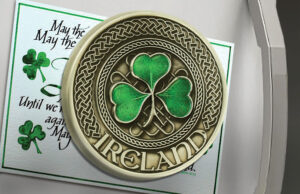 Ireland Shamrock 3D Cast UV Printed Magnet