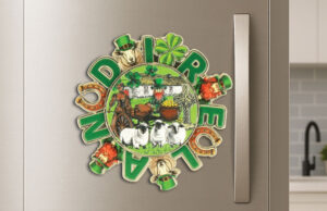 Ireland Spinning Metal Magnet