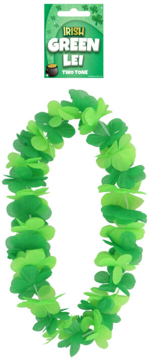 Two Tone Green Shamrock Leis