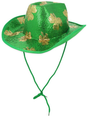 Deluxe Sequin Irish Cowboy Hat