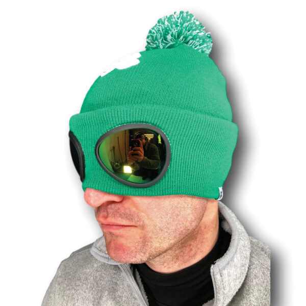 Shamrock Beanie Hat with Goggles