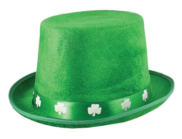 Green Top Hat with Shamrock Band